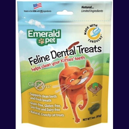 Emerald Pet Feline Dental Treats Turducky Flavor