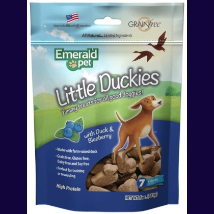 Emerald Pet Little Duckies Dog Treats with Duck and Blueberry