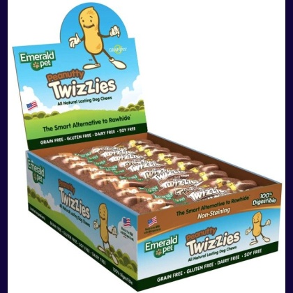 Emerald Pet Peanutty Twizzies Natural Dog Chews