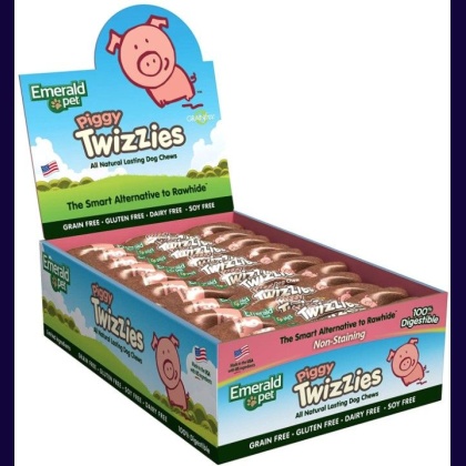 Emerald Pet Piggy Twizzies Natural Dog Chews