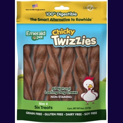 Emerald Pet Chicky Twizzies Natural Dog Chews