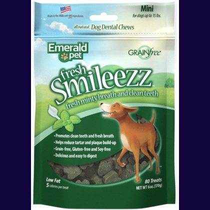 Emerald Pet Fresh Smileezz Dental Dog Treats Mini