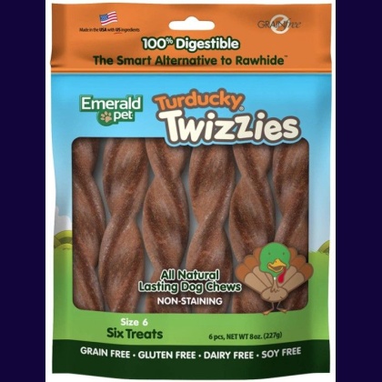 Emerald Pet Turducky Twizzies Natural Dog Chews