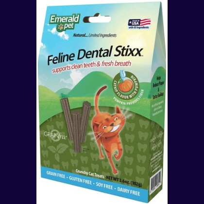 Emerald Pet Feline Dental Stixx Catnip and Pumpkin Recipe