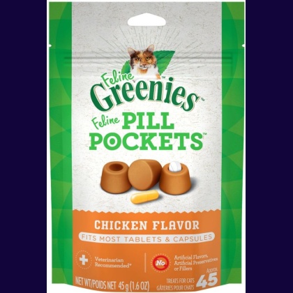 Greenies Pill Pockets Chicken Flavor Cat Treats