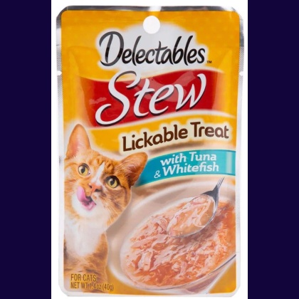 Hartz Delectables Stew Lickable Cat Treats - Tuna & Whitefish