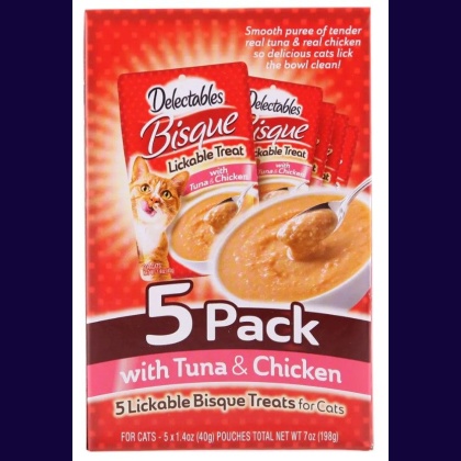 Hartz Delectables Bisque Lickable Treat for Cats - Chicken & Tuna