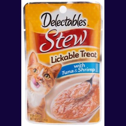 Hartz Delectables Stew Lickable Cat Treats - Tuna & Shrimp