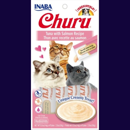 Inaba Churu Tuna with Salmon Recipe Creamy Cat Treat