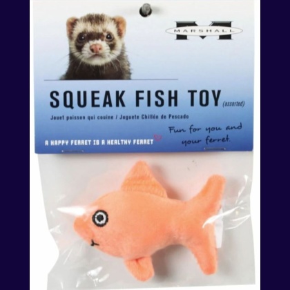 Marshall Squeak Fish Plush Toy for Ferrets