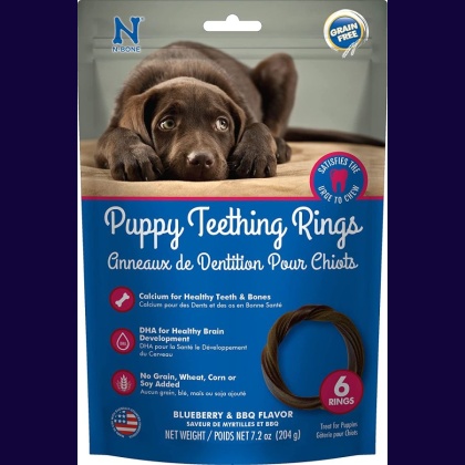 N-Bone Puppy Teething Rings Blueberry Flavor