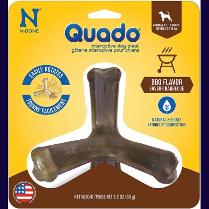 N-Bone Quado Dog Treat BBQ Flavor Average Joe