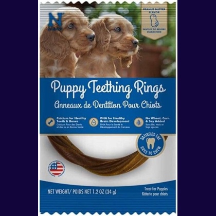 N-Bone Puppy Teething Rings Peanut Butter Flavor