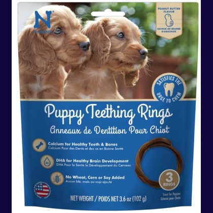 N-Bone Puppy Teething Rings Peanut Butter Flavor