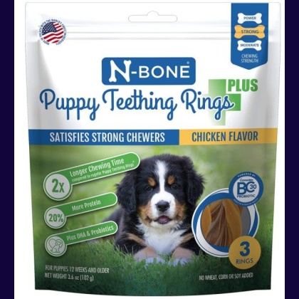 N-Bone Puppy Teething Rings Plus Chicken Flavor