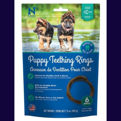 N-Bone Puppy Teething Rings Salmon Flavor