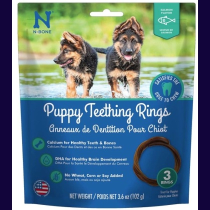 N-Bone Puppy Teething Rings Salmon Flavor