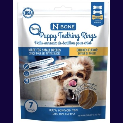 N-Bone Teeny Puppy Teething Rings Chicken Flavor