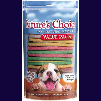 Loving Pets Nature's Choice Rawhide Munchy Stick Value Pack