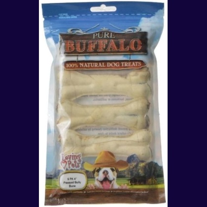 Loving Pets Pure Buffalo Dog Treats - Pressed Bully Bone