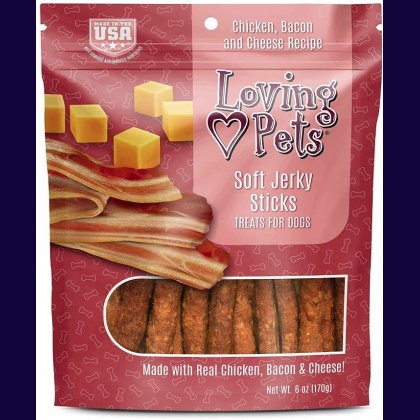 Loving Pets Soft Jerky Sticks Bacon Flavor