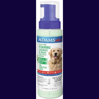 Adams Foaming Flea And Tick Shampoo with Aloe And Cucumber