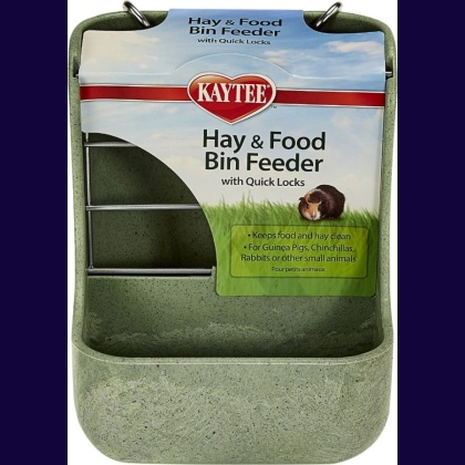 Kaytee Hay & Food Bin with Quick Locks Small Animal Feeder