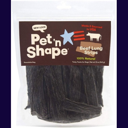 Pet 'n Shape Natural Beef Lung Strips Dog Treats