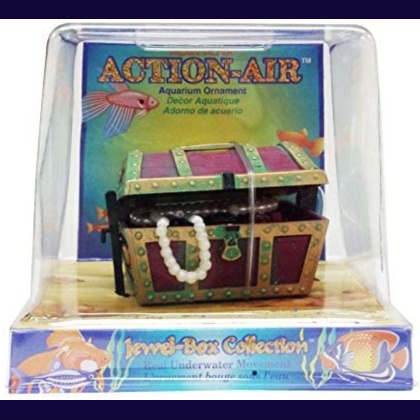 Penn Plax Action Air Treasure Chest Aquarium Ornament