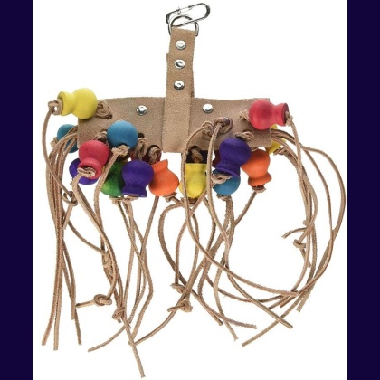 Penn Plax Bird Life Leather-Kabob Parrot Toy