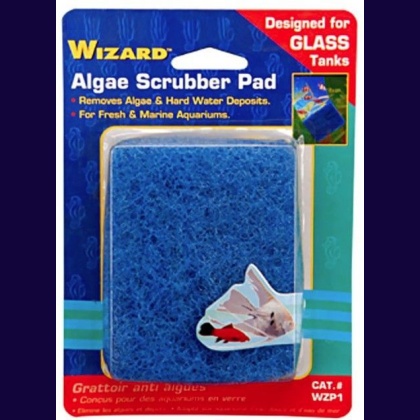 Penn Plax Wizard Algae Scrubber Pad for Glass Aquariums