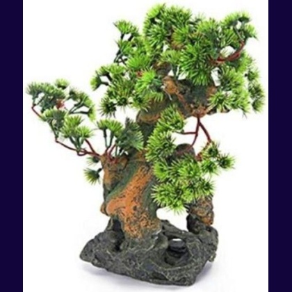 Penn Plax Bonsai Tree on Rocks Aquarium Ornament