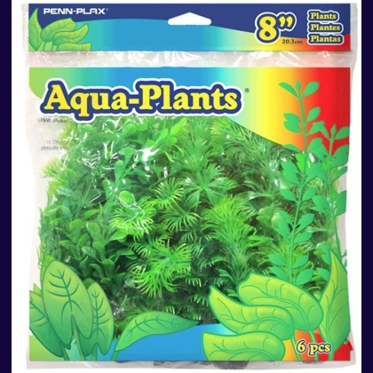 Penn Plax Plastic Plant Pack 8\