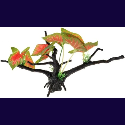 Penn Plax Driftwood Plant - Green & Red - Wide