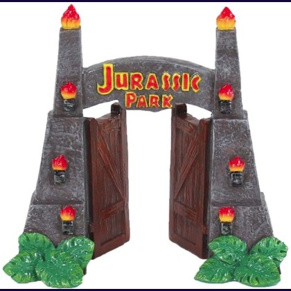 Penn Plax Jurassic Park Gate Ornament