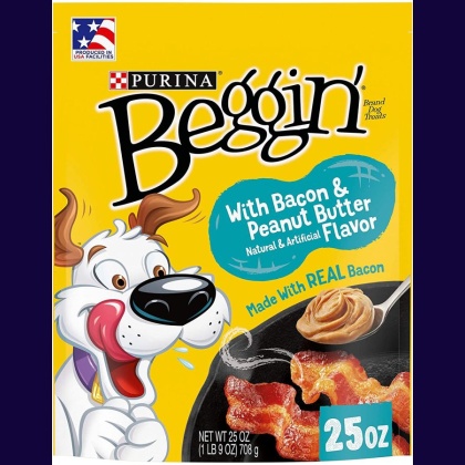 Purina Beggin\' Strips Bacon and Peanut Butter Flavor