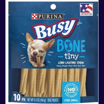 Purina Busy Bone Real Meat Dog Treats Tiny