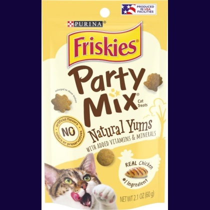 Friskies Party Mix Cat Treats Natural Yums With Real Chicken