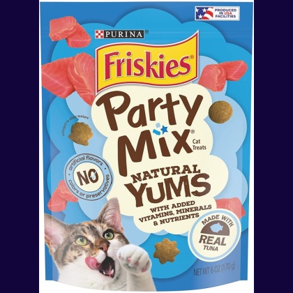 Friskies Party Mix Naturals Cat Treats Real Tuna