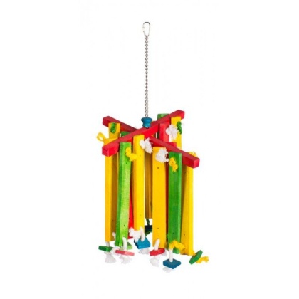 Prevue Bodacious Bites Wood Chimes Bird Toy