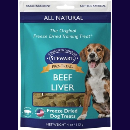 Stewart Freeze Dried Beef Liver Treats Resealable Pouch