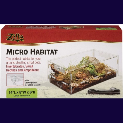 Zilla Micro Habitat Terrestrial for Ground Dwelling Small Pets