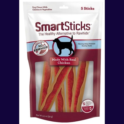 SmartBones SmartSticks Vegetable and Chicken Rawhide Free Dog Chew