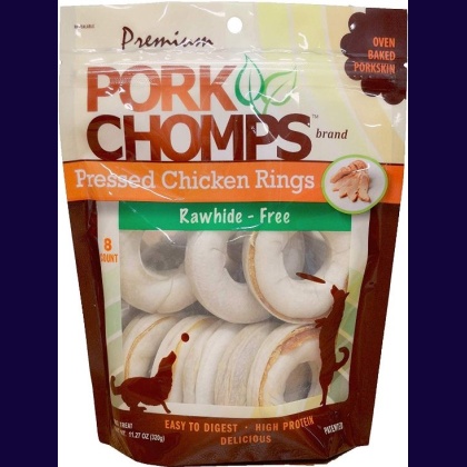 Pork Chomps Pressed Chicken Rings Dog Treats