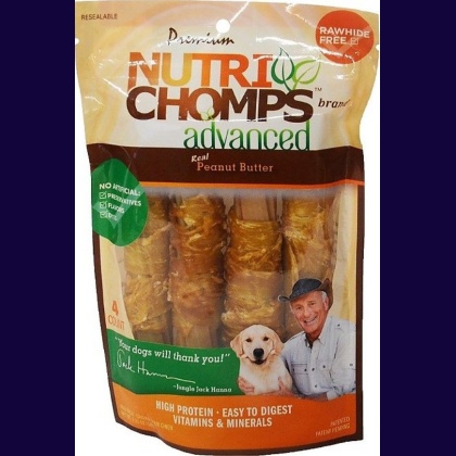 Nutri Chomps Advanced Twists Dog Treat Peanut Butter Flavor