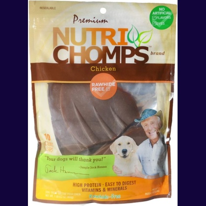 Nutri Chomps Pig Ear Shaped Dog Treat Chicken Flavor