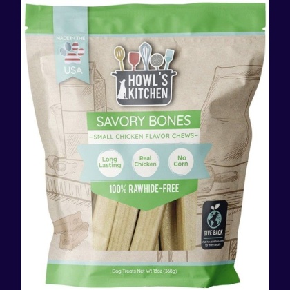 Howls Kitchen Savory Bones Chicken Flavored Chews Small