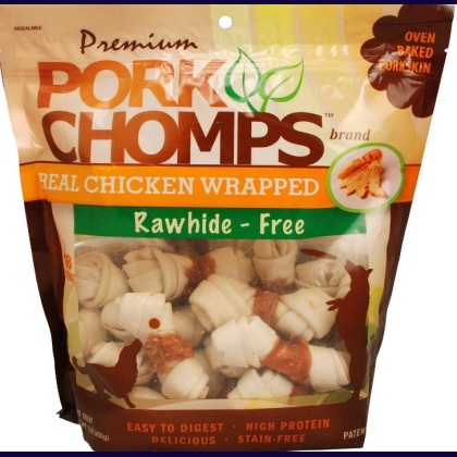 Pork Chomps Premium Real Chicken Wrapped Knotz - Regular