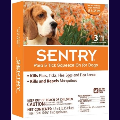 Sentry Flea & Tick Squeeze-On for Dogs