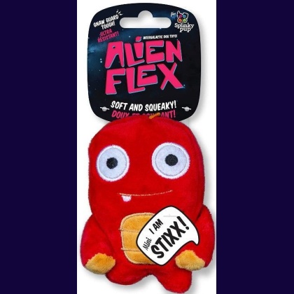 Spunky Pup Alien Flex Mini Stixx Plush Dog Toy